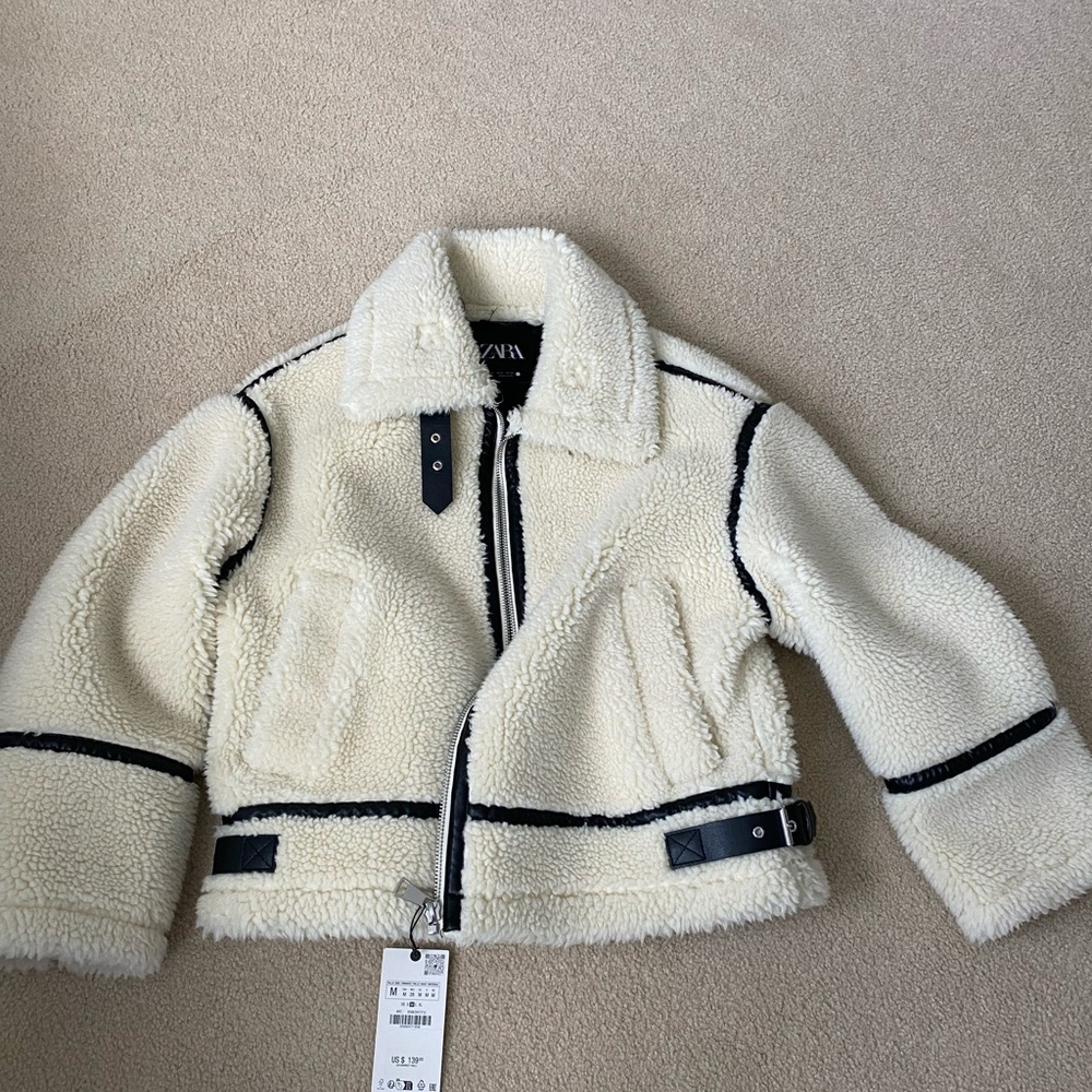 Zara Sherpa biker jacket